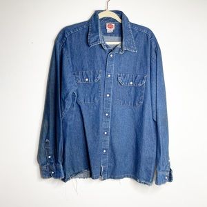Red Kap Vintage Denim pearl snap
